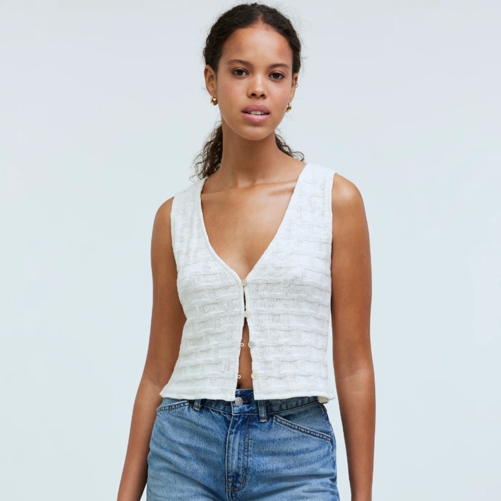 Madewell  basket weave stitch vest